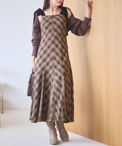 【一個接一個】蝴蝶結吊帶連衣裙