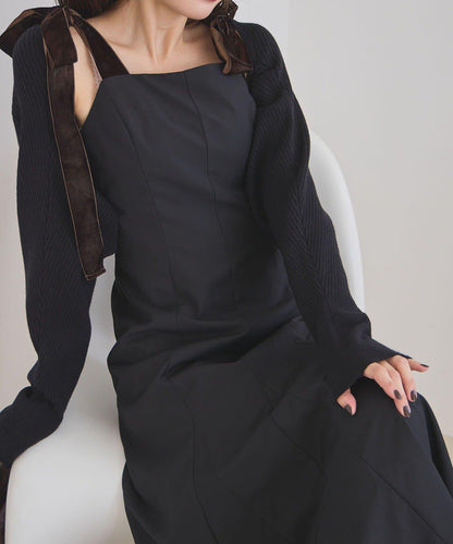 【一個接一個】蝴蝶結吊帶連衣裙