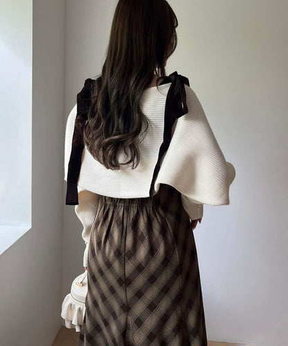 【一個接一個】蝴蝶結吊帶連衣裙