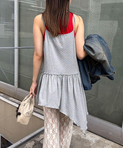 【Ciaopanic】項圈套裝波點不對稱吊帶連衣裙