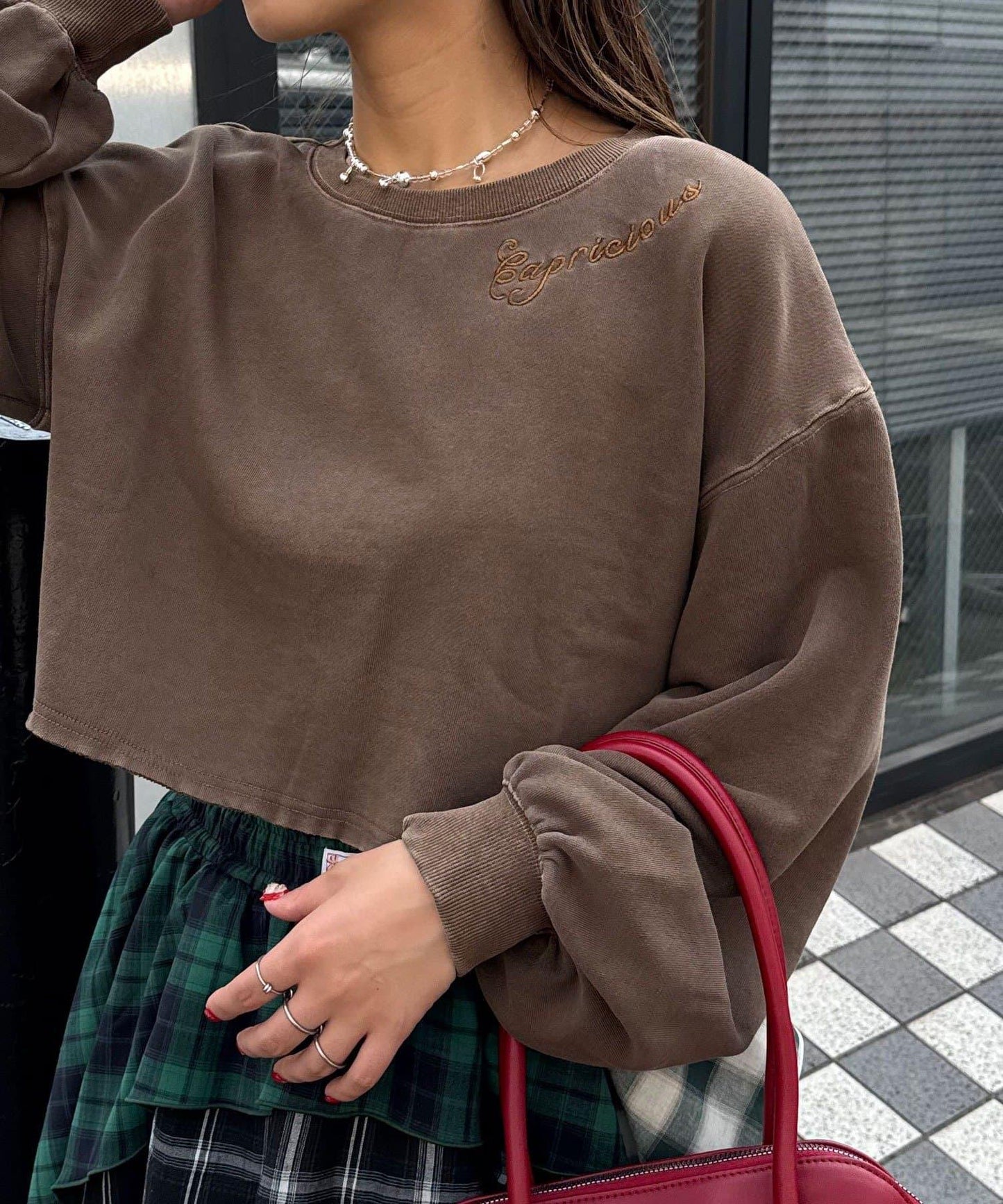 【Ciaopanic】圓領刺繡水洗短款衛衣