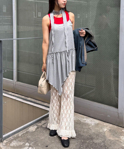 【Ciaopanic】項圈套裝波點不對稱吊帶連衣裙