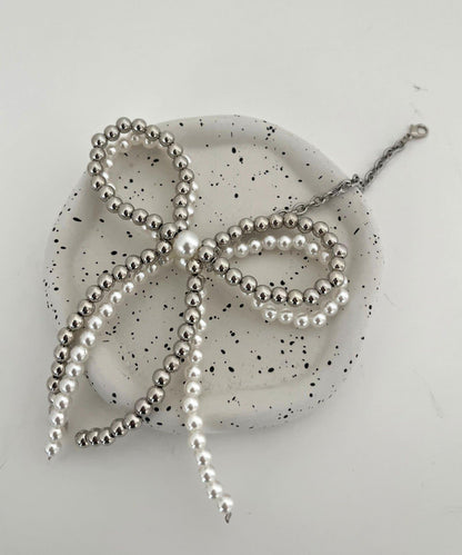 珍珠絲帶掛飾