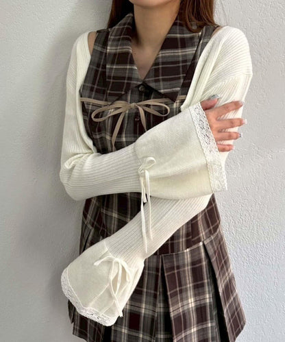 波浪袖蝴蝶結短外套