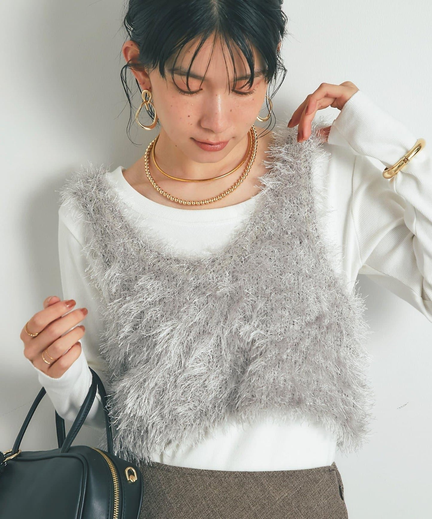 《柔軟顯色》U領毛絨馬甲