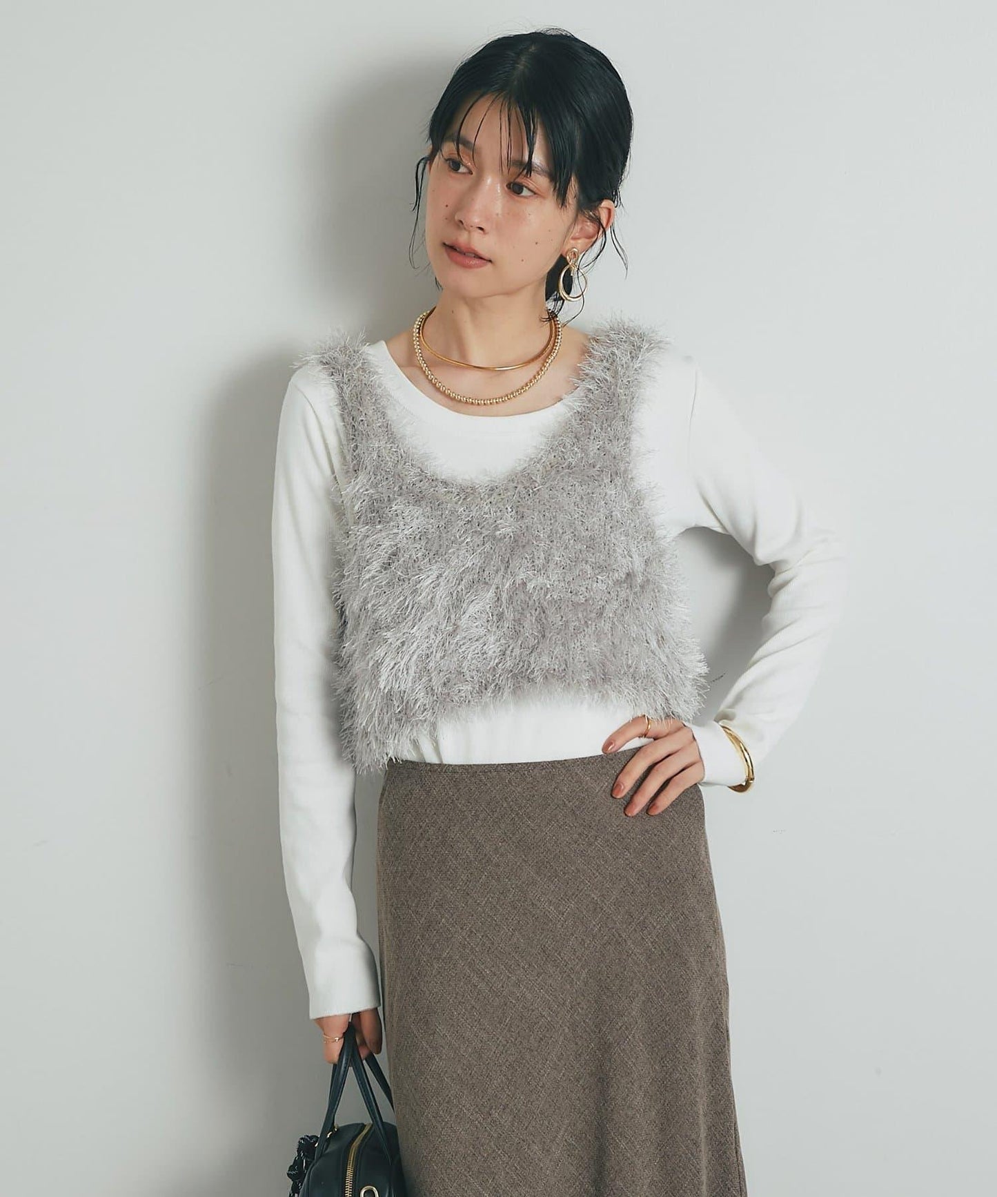 《柔軟顯色》U領毛絨馬甲