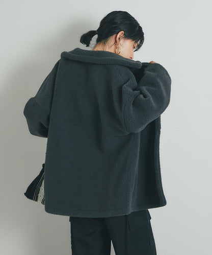 "輕盈優雅的隨性感" 微絨大衣