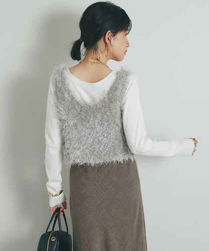 《柔軟顯色》U領毛絨馬甲