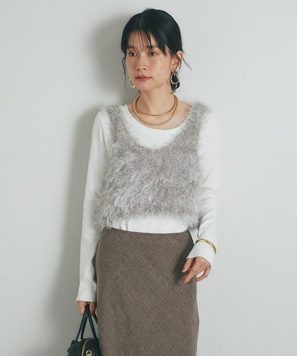 《柔軟顯色》U領毛絨馬甲