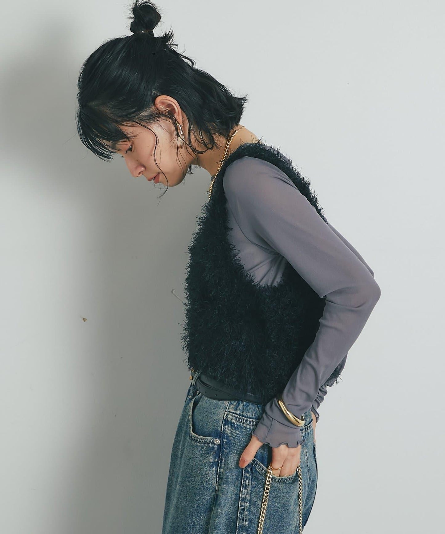 《柔軟顯色》U領毛絨馬甲