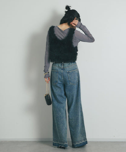 《柔軟顯色》U領毛絨馬甲