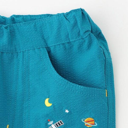 宇宙刺繡六分褲