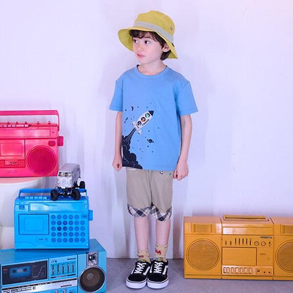 宇宙刺繡六分褲