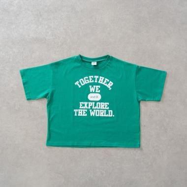 【純棉100%】學院風印花短袖T恤