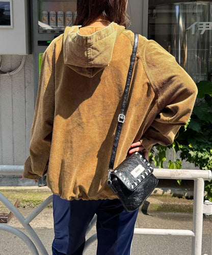 【UNESS/ユーネス】工藝燈芯絨套頭衫連帽外套