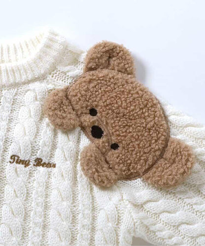 tiny bear圖案開衫