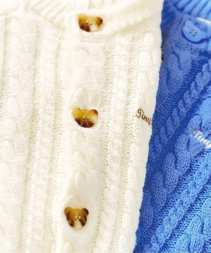 tiny bear圖案開衫