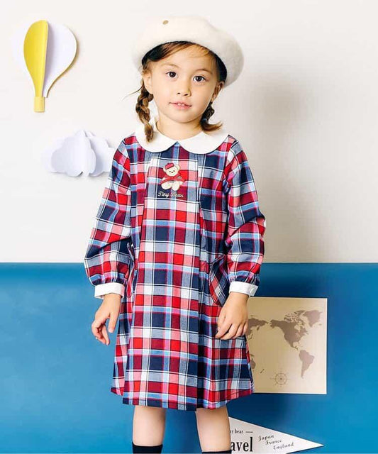 tiny bear 條紋與格子連衣裙