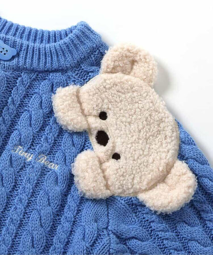 tiny bear圖案開衫