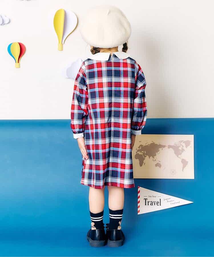 tiny bear 條紋與格子連衣裙