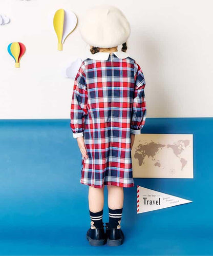 tiny bear 條紋與格子連衣裙