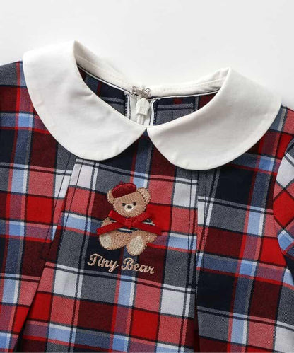 tiny bear 條紋與格子連衣裙