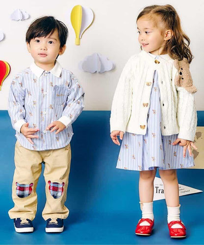 tiny bear 條紋與格子連衣裙