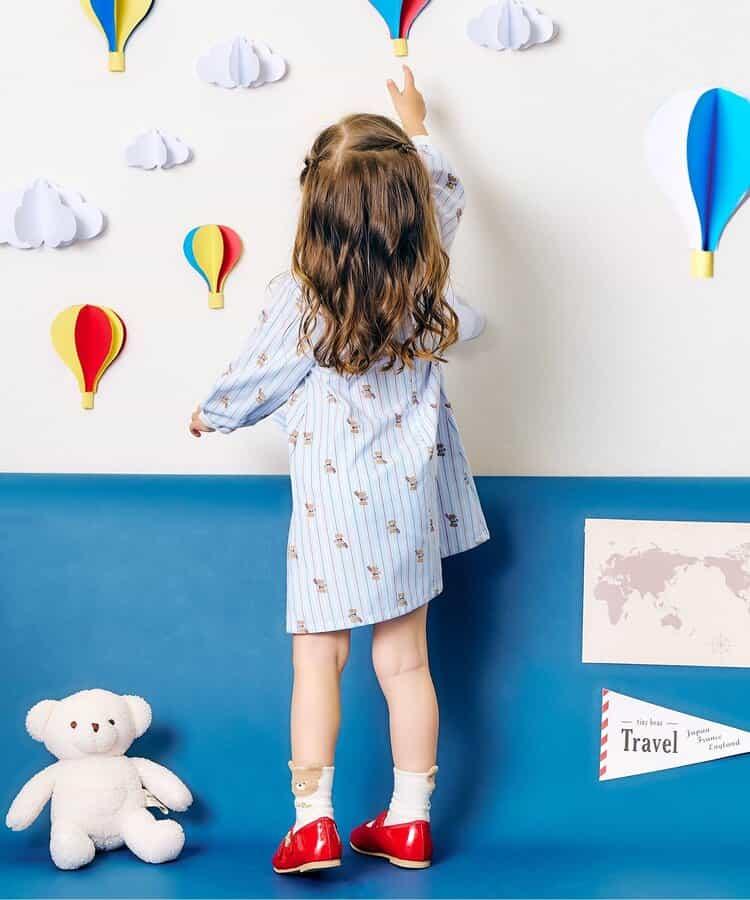 tiny bear 條紋與格子連衣裙