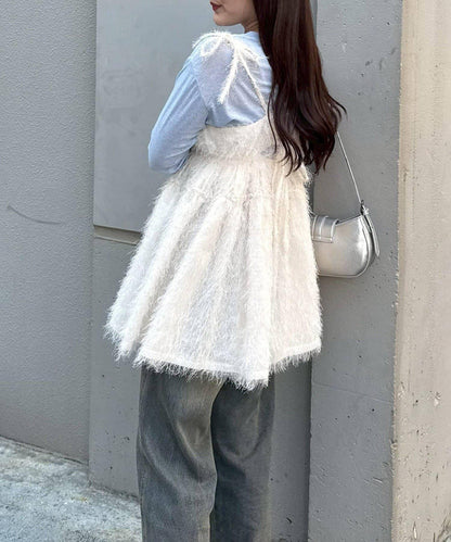 蓬鬆吊帶背心