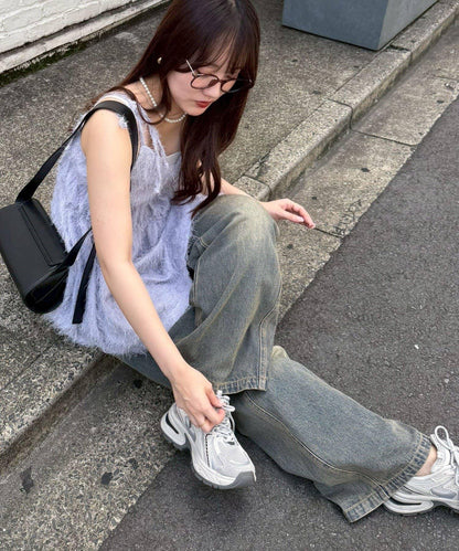 蓬鬆吊帶背心