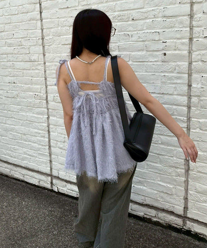 蓬鬆吊帶背心