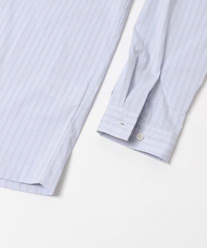 條紋連帽寬鬆襯衫