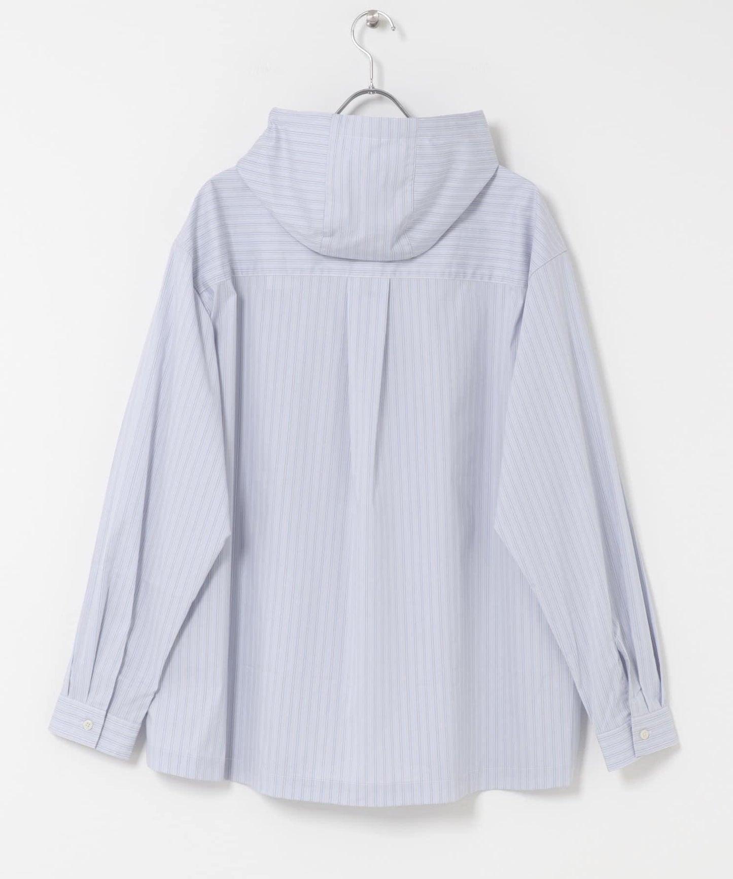 條紋連帽寬鬆襯衫