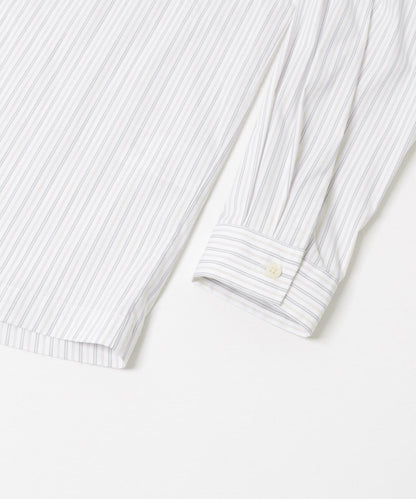 條紋連帽寬鬆襯衫