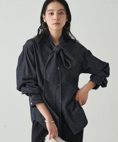 【20週年限定】牛仔蝴蝶結領襯衫