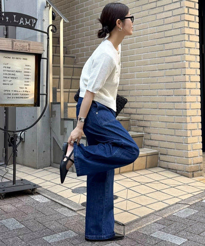 【haruセレクト】後繫帶尖頭平底涼鞋