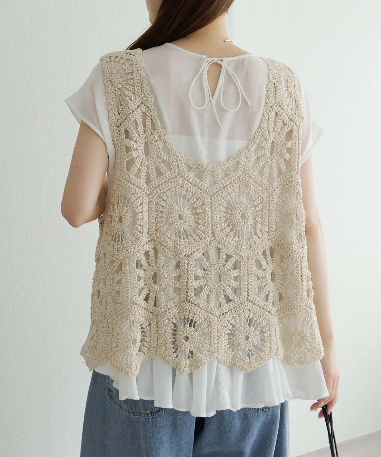 【25AW】鉤針編織風背心