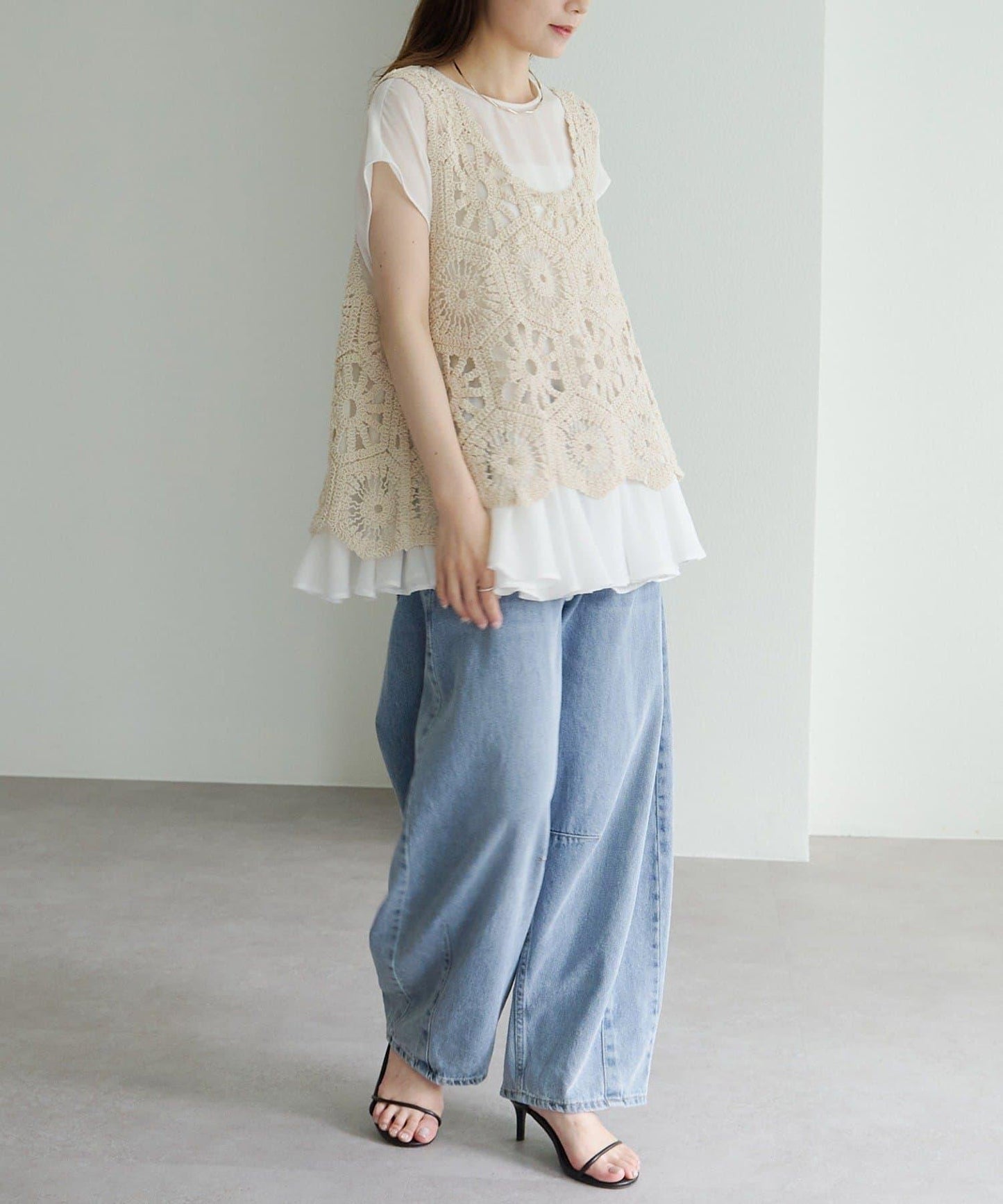 【25AW】鉤針編織風背心