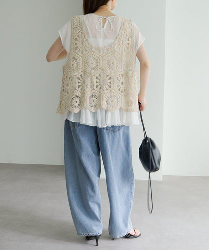 【25AW】鉤針編織風背心