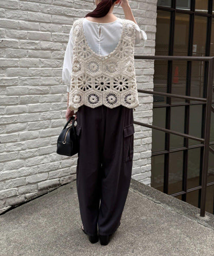 【25AW】鉤針編織風背心