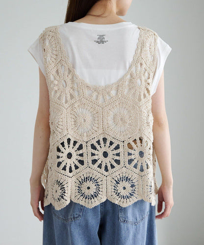 【25AW】鉤針編織風背心