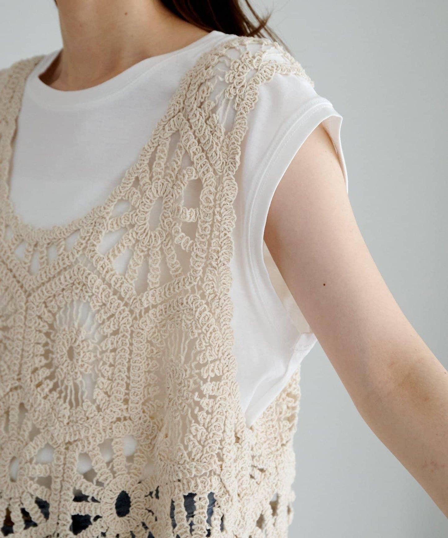 【25AW】鉤針編織風背心