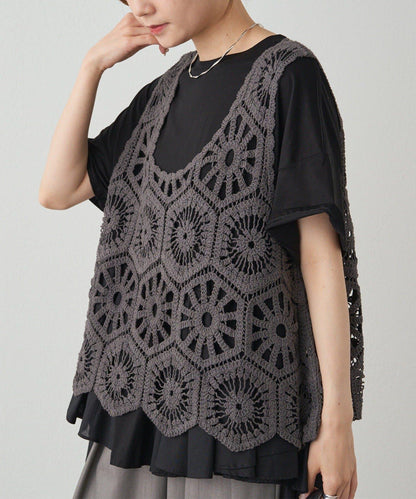 【25AW】鉤針編織風背心