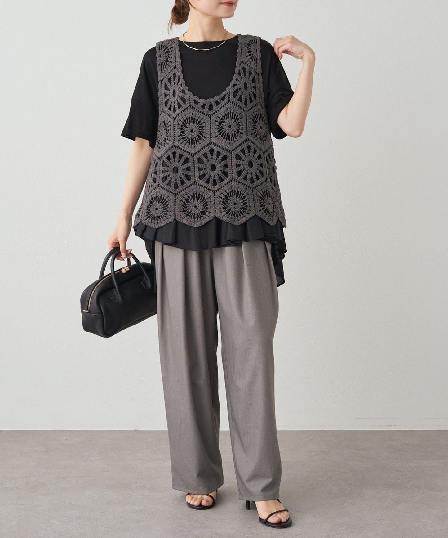 【25AW】鉤針編織風背心