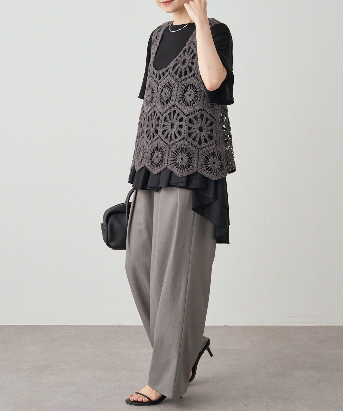 【25AW】鉤針編織風背心