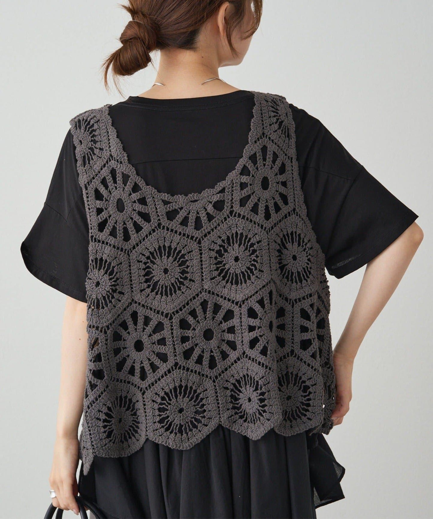 【25AW】鉤針編織風背心