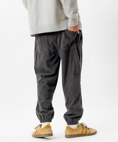 燈芯絨休閒束腳褲