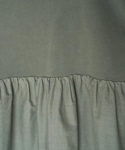 水洗工藝荷葉邊長袖上衣