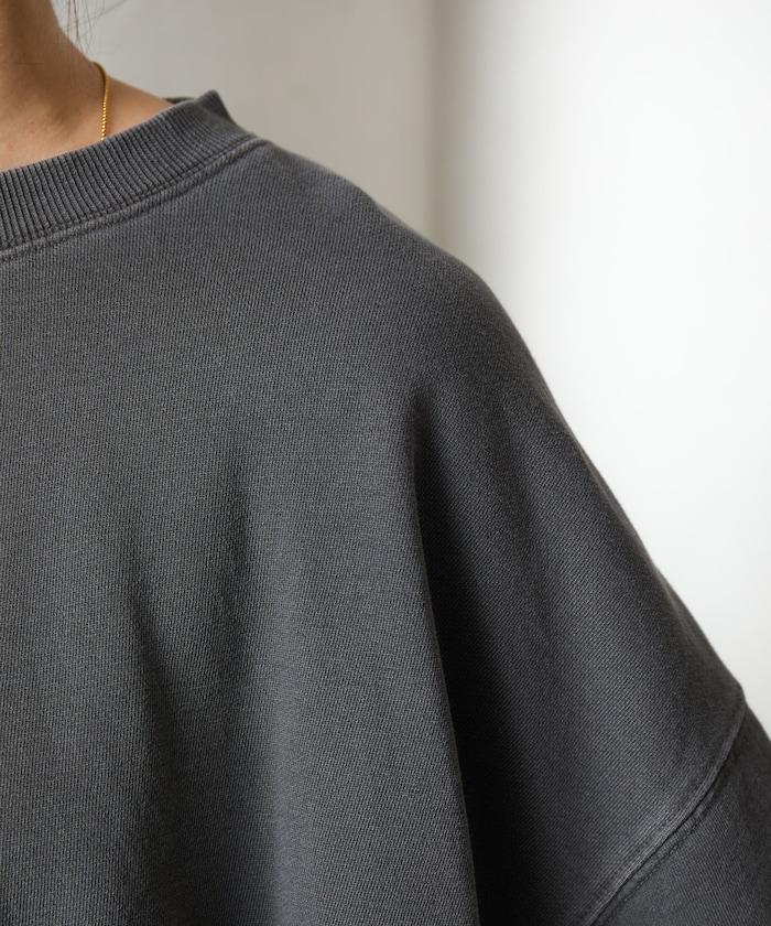 水洗工藝荷葉邊長袖上衣