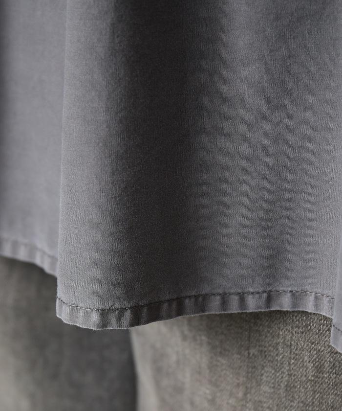 水洗工藝荷葉邊長袖上衣